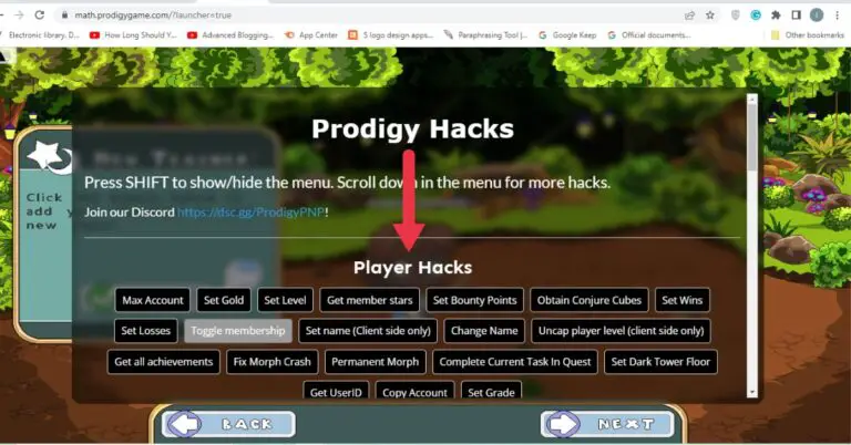 prodigy class code hack